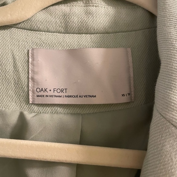 Oak and Fort Light Green Blazer - Picture 3 of 5